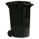 Black wheelie bin